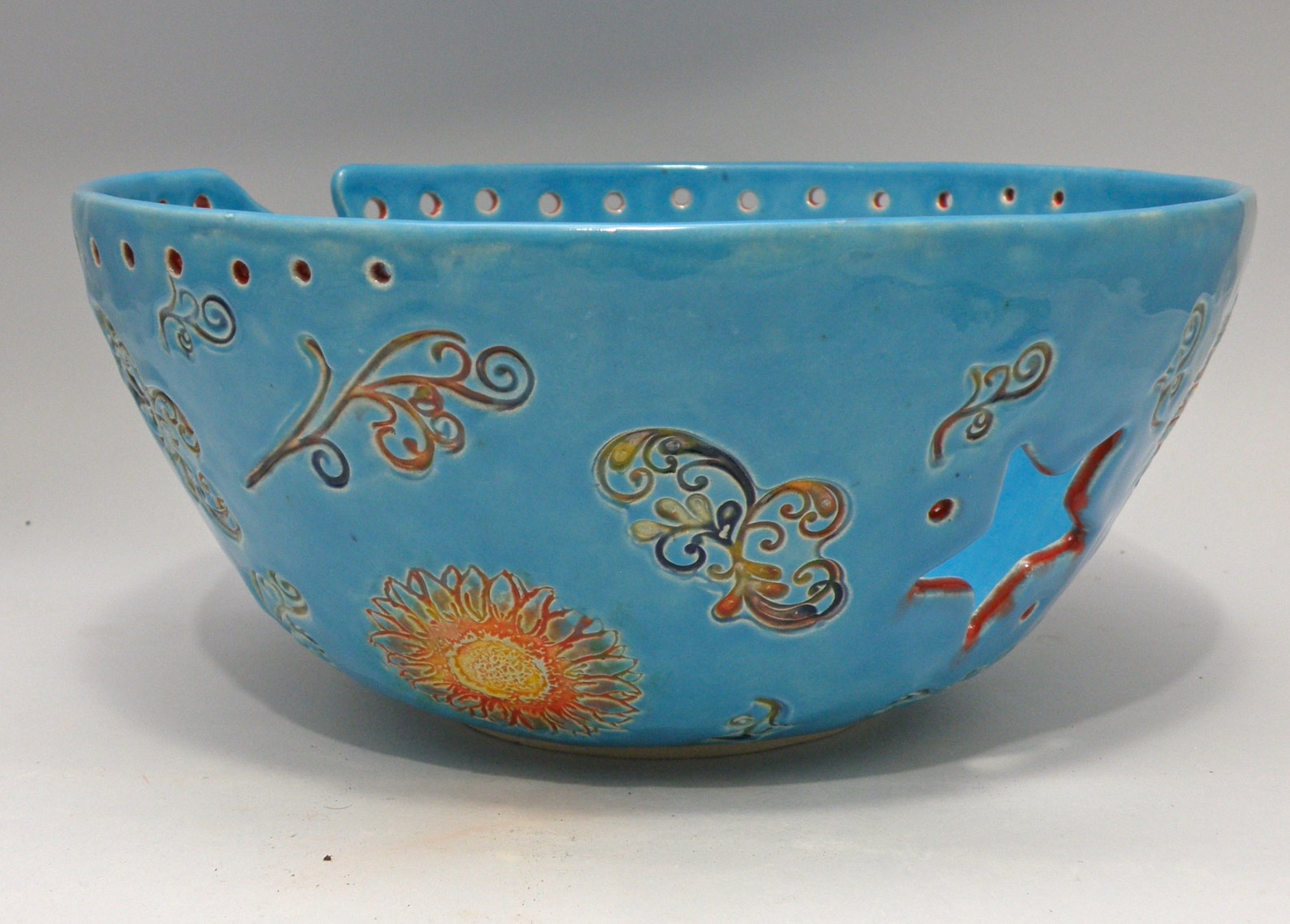 Extra large yarn bowl Jumbo Yarn Bowl with multiple holes Etsy