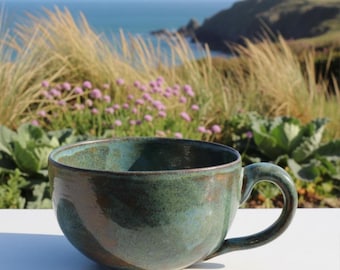 35 oz Stoneware Mug  Extra Large Tea, Soup, Cereal Cup cappuccino cup handmade in UK