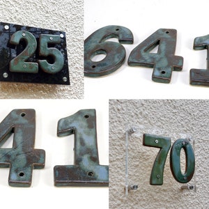 House signs house number plaque Ceramic house Modern Contemporary  Floating House Numbers Address Numbers  House Tiles handmade in cornwall