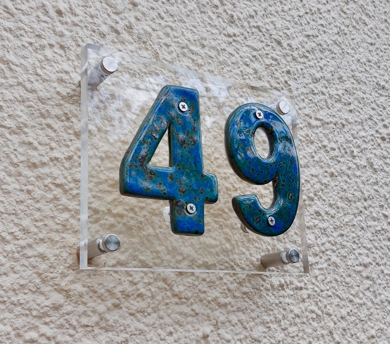 Ceramic House Signs House Numbers House Tiles Floating House Etsy UK