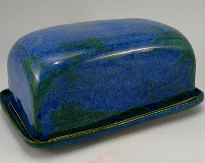 large Butter Dish UK MADE Stoneware butter dish with lid  Covered Butter Dish Food safe Lead Free GLaze made to order