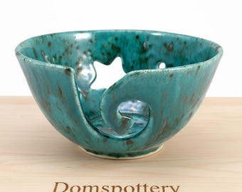 handmade Large Yarn Bowl Knitting Bowl Crochet Bowl gift for her gift for him made in UK Cornwall handmade crochet tool knitting tool