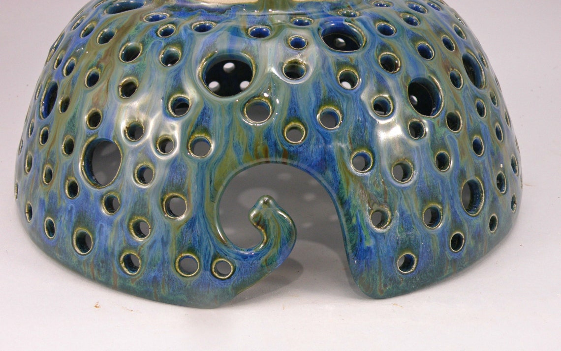 Huge Yarn Bowl With Multiple Holes Design Extra Large Yarn Etsy