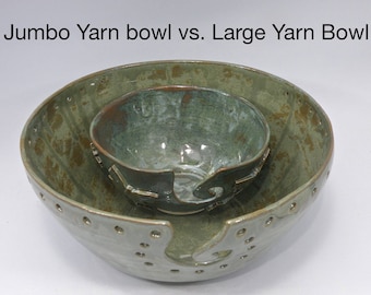 Jumbo Yarn Bowl with multiple holes extra extra large yarn bowl mother's day Knitting Bowl Crochet Bowl Lead free MADE TO ORDER