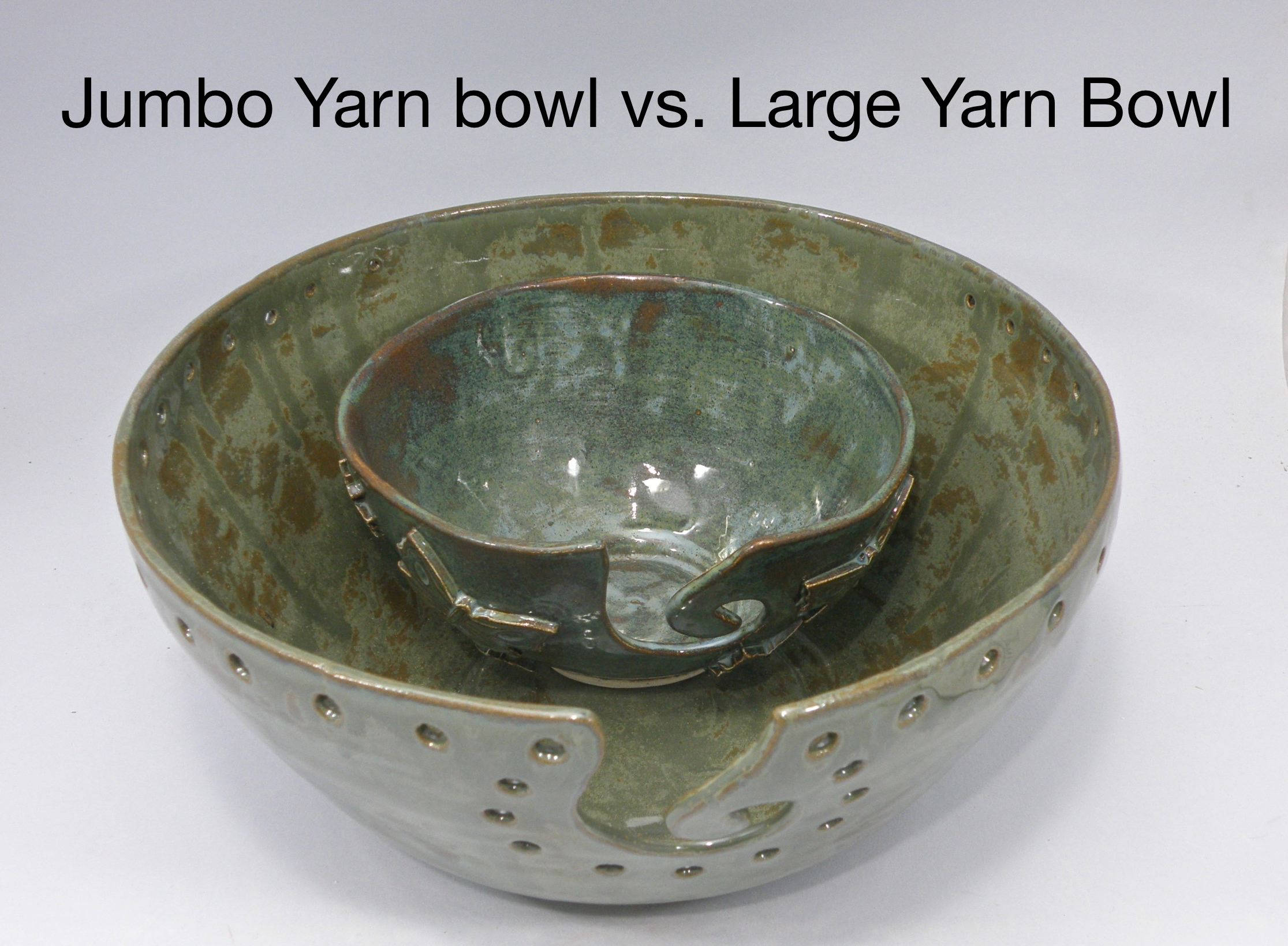 Extra Extra Large Yarn Bowl Jumbo Yarn Bowl With Multiple Holes Knitting  Bowl Crochet Bowl Lead Free Glaze STONEWARE Made to Order 