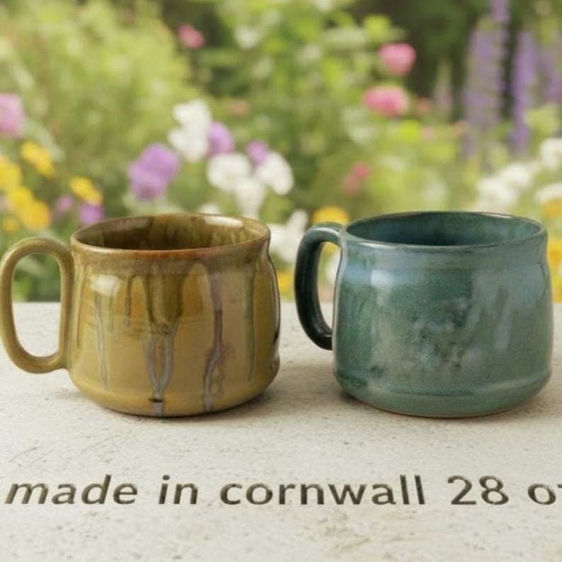 huge mug 28 oz tea mug XXL beer mug Personalised cup Stoneware food safe lead free Glaze handmade in UK image 1