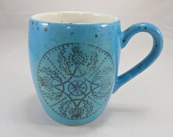 celtic design  handmade Tea mug coffee mug beer mug  Food safe Lead free Glaze celtic design