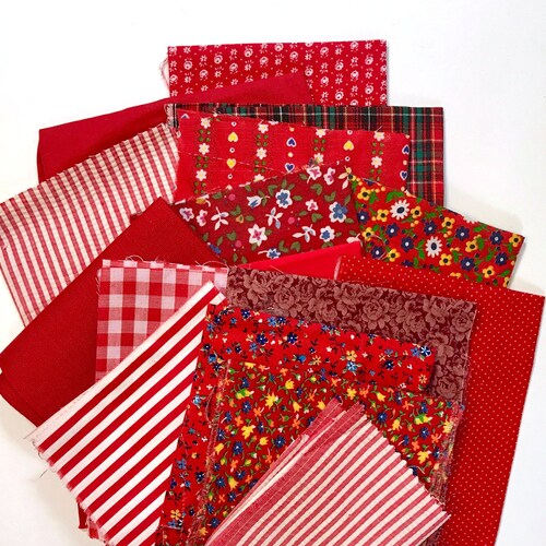 Vintage Fabric Scrap Bundle Lot. Green Fabrics. Floral. 6 Oz. Etsy