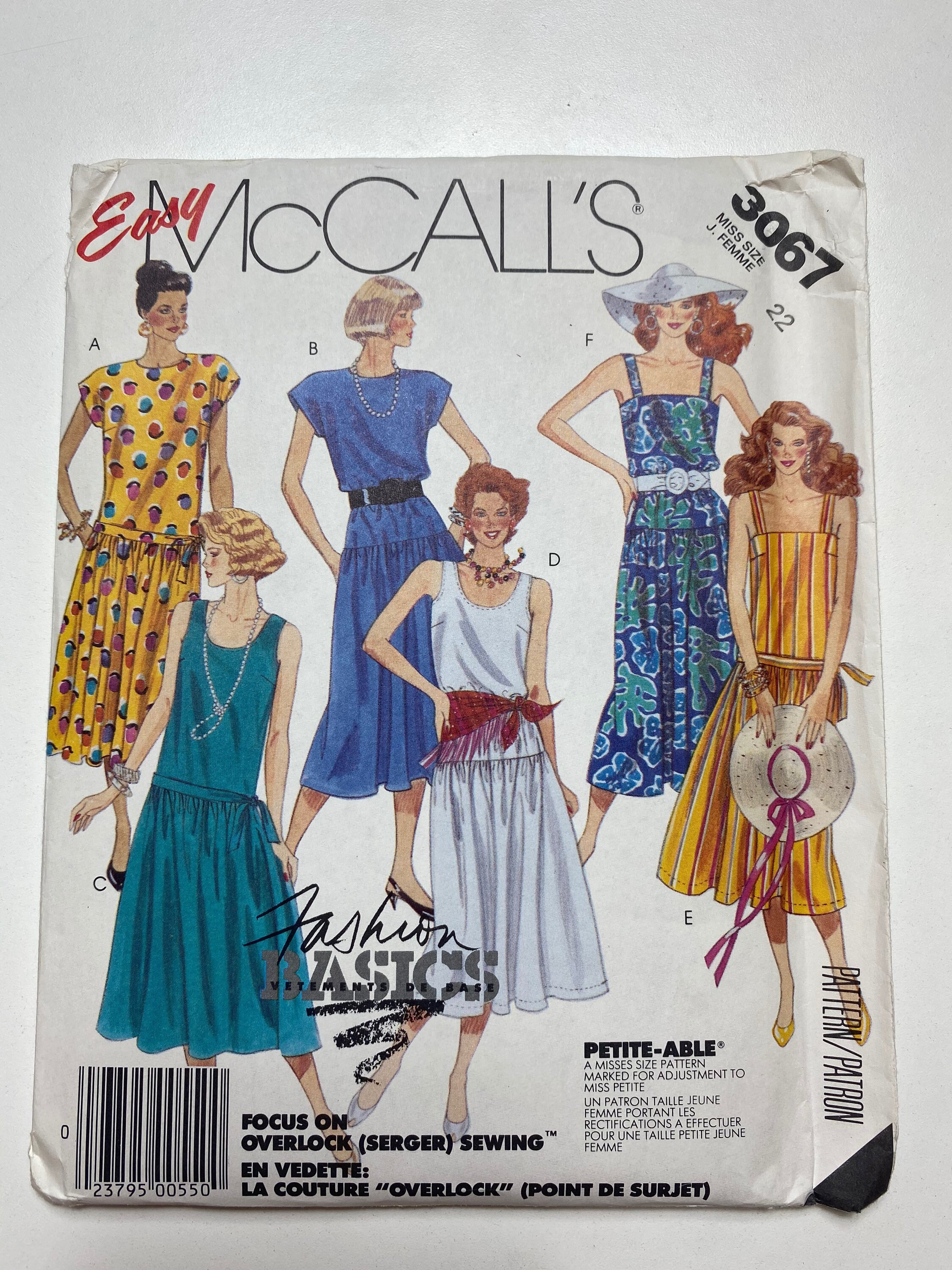 Vintage Simplicity Sewing Pattern No 5286 Size 12 Bust 32 Women's/Misses One-Piece Dress in Two Lengths Easy to Sew Sewing Pattern
