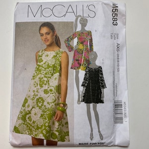 McCall&#39;s Sewing Pattern No. M5583 Sizes 4-12 Women&#39;s Dress and Slip Sewing Pattern
