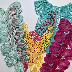 Vintage Applique Bundle - vintage Embellishments, Quilting, Sewing, Junk Journals, Floral Lace, Vintage Cutters Bundle