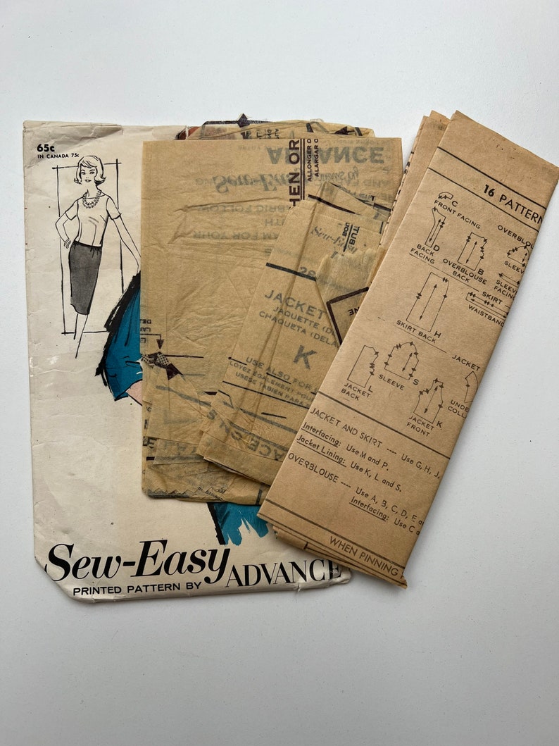 Vintage Sew Easy Advance Sewing Pattern No. 2857 Size 14 Women's Misses ...