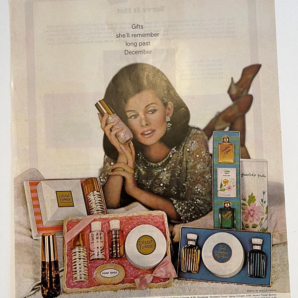 Vintage 1964's Shulton Perfumes Powders Magazine Ad- Original Print