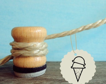 Stamp ice cream cone, stamp ice cream Ø 1.5 cm