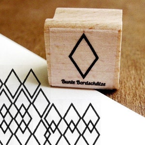 Stamp rhombus contour