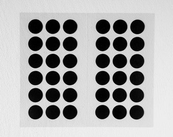 Sticker round black, Ø 1.5 cm, 72 pieces, sticker dots, sticker dots