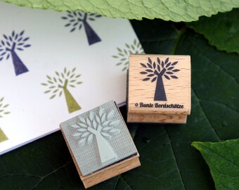 Stempel Baum 2 x 2 cm, Laubbaum, Baumstempel