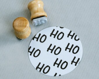 Stempel HO, Stempel HoHoHo, Weihnachtsstempel Ø 1,5 cm