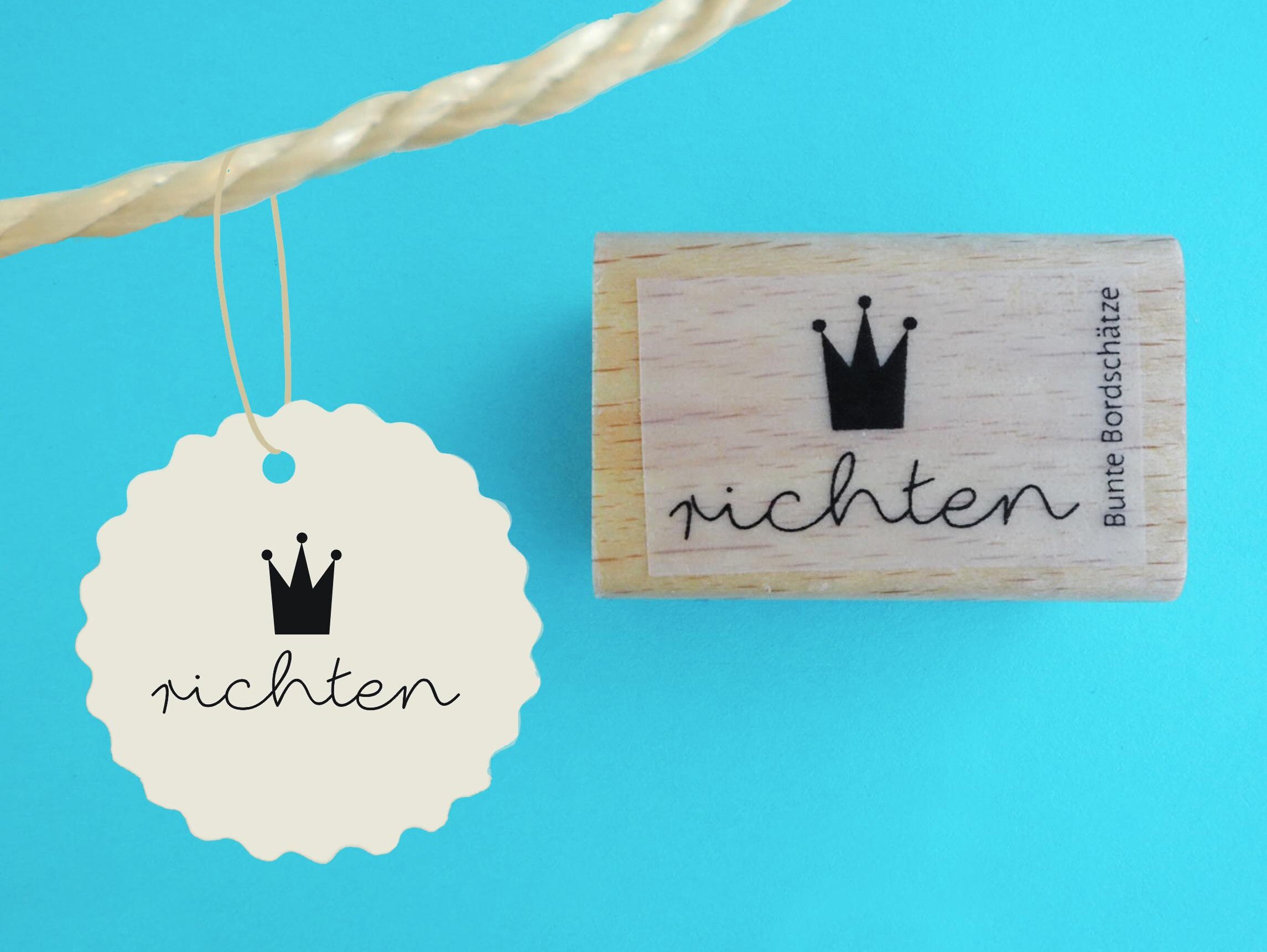 Stempel Krönchen richten Krone mit Spruch Etsy