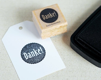 Stempel Danke, 3 x 3 cm, Dankestempel, Danke