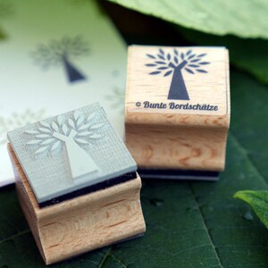 Stempel Baum 2 x 2 cm, Laubbaum, Baumstempel Bild 2