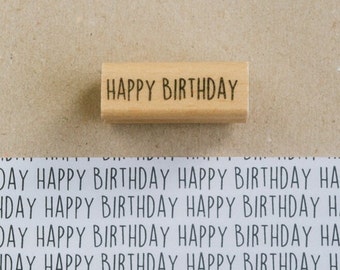 Stempel HAPPY BIRTHDAY, Typostempel Happy Birthday, Stempel Geburtstag, Glückwünsche