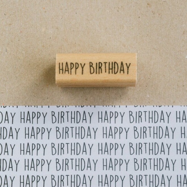 Stempel HAPPY BIRTHDAY, Typostempel Happy Birthday, Stempel Geburtstag, Glückwünsche