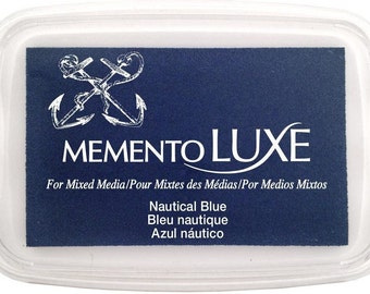 Memento Luxe Stamp Pad pour textiles, bleu