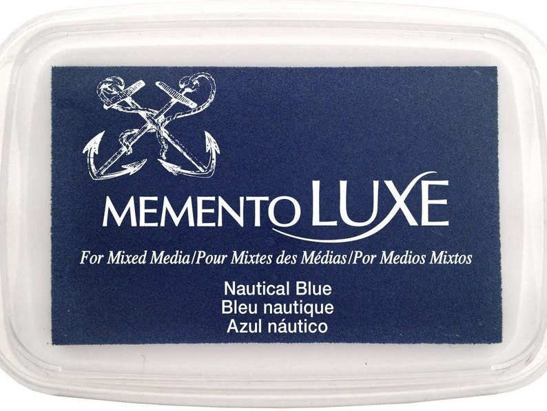 Memento Luxe Stamp Pad pour textiles, bleu image 1