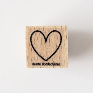 Stempel Herz Umriß 15 x 15mm