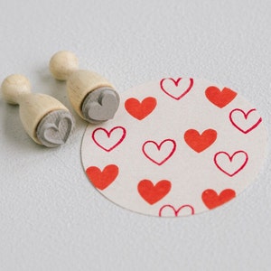Stamp set hearts - micro, heart stamps
