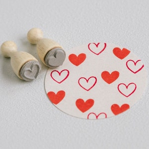 Stempelset Herzen - Herzstempel für die Hochzeit, Kartengestaltung, zum Muttertag oder für Verliebte
