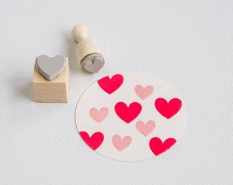 Stamp set hearts - micro and mini, heart stamps