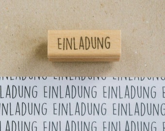 Stempel EINLADUNG, Typostempel Einladung, Geschenkstempel, Stempel Hochzeitseinladung