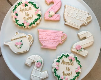 tea party cookies etsy