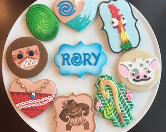 Moana Cookies Etsy Moana Cookies Etsy