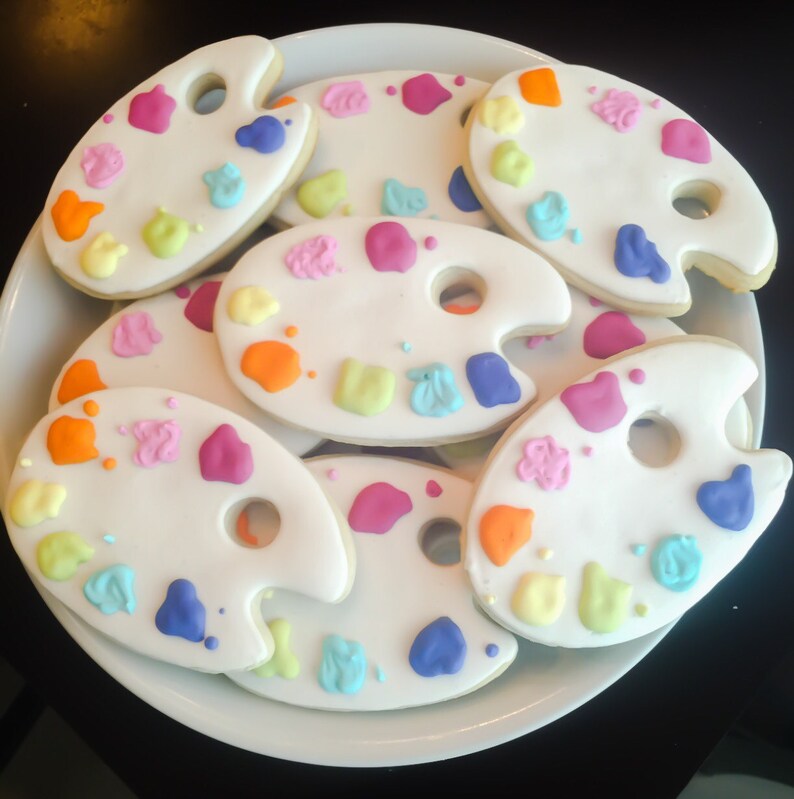Paint Palette Cookies / One Dozen Etsy