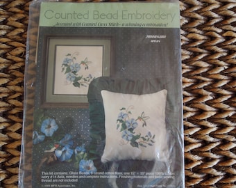 Bucilla Craft Counted Bead Embroidery Kits Wall Hanging Close At Heart 46469
