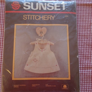 Stitchery kit Sunset Stitchery Sugar &#39;N Spie Dress designed by Jorja Made in USA