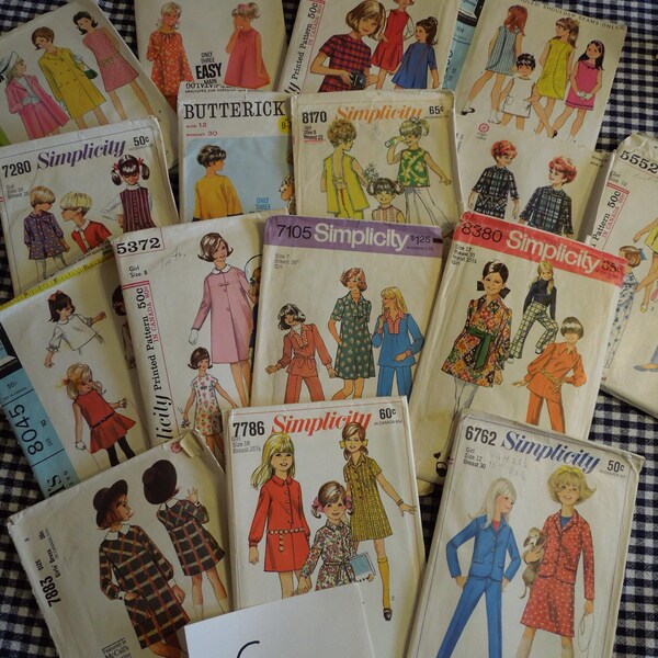Lot of vintage sewing patterns  Assorted  1950's 1960's, 1970's  Dresses, pants and more
