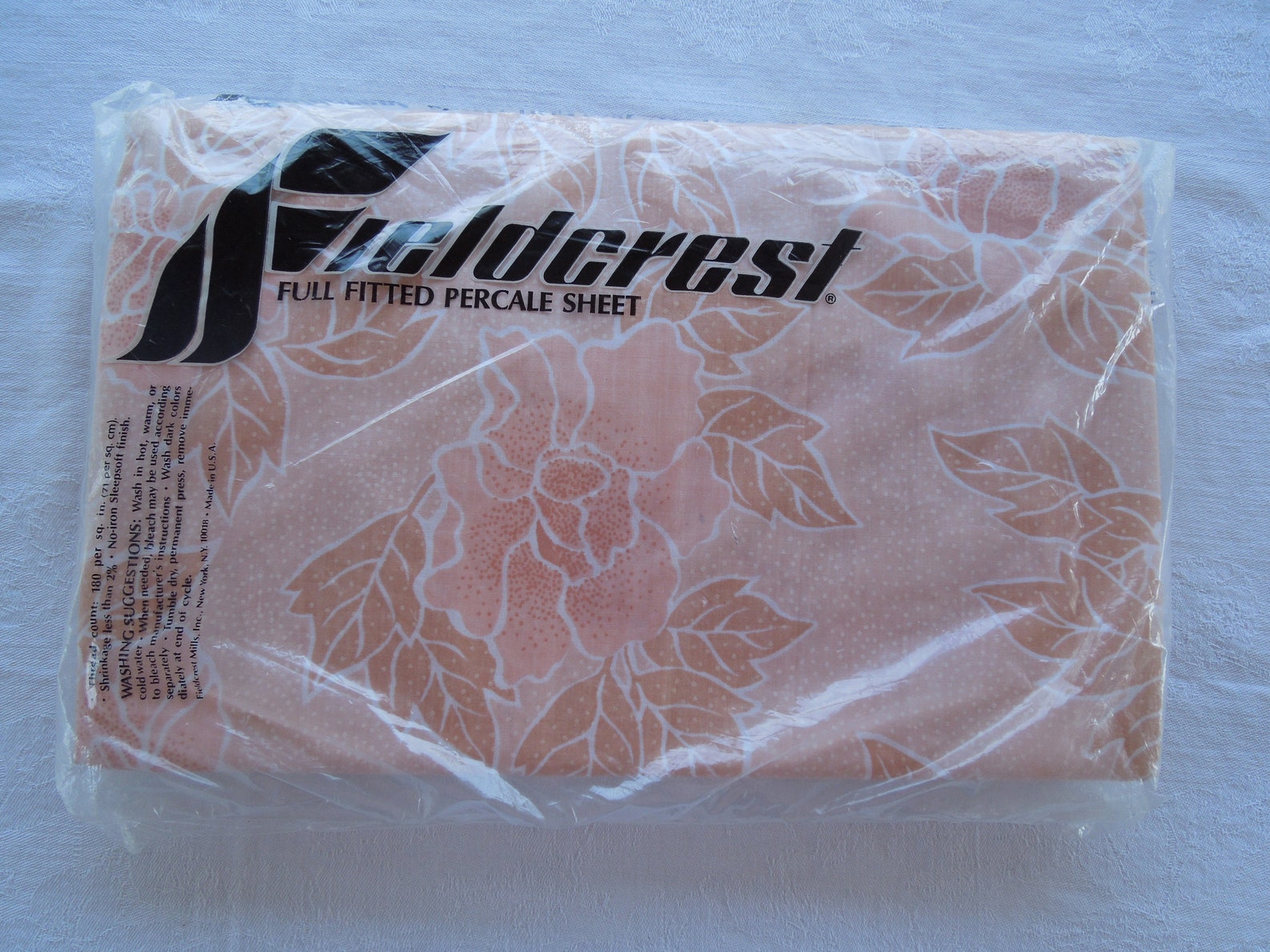 Full Fitted Percale Sheet Fieldcrest 54 X 75 In. Vintage Made Etsy UK