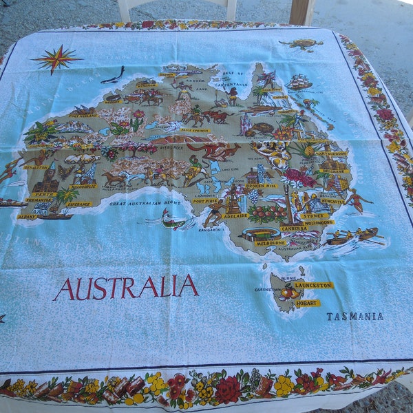 Australia Tablecloth Etsy