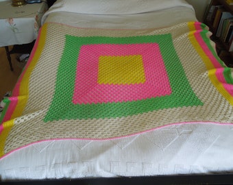 Beautiful vintage crocheted afghan