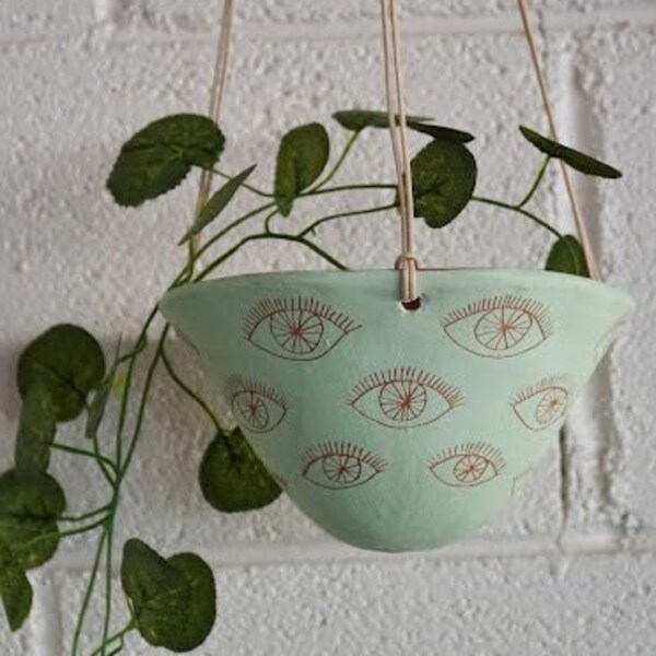 Mushroom Hanging Planter Etsy