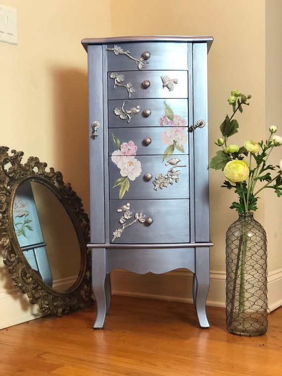 Jewelry Armoire Ladies Gift Item Sold Example of Work metallic