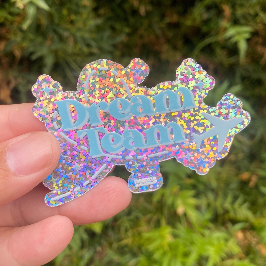 Glitter Vinyl dream Team Airline Sticker - Etsy
