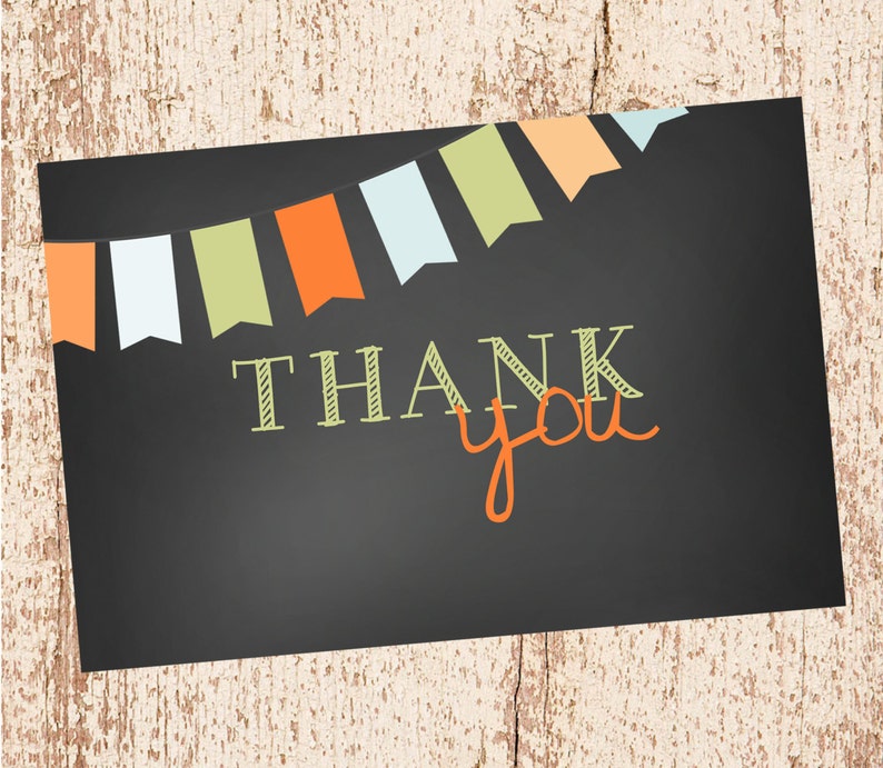 Thank You Card Chalkboard and Bunting