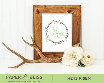PRINTABLE He Is Risen - Wall Art