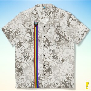 LGBTQ Progress Pride Flag Stripe Hawaiian Shirt