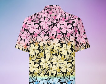 Pansexual Pride Floral Hawaiian Shirt